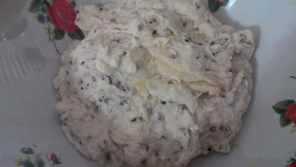 1.全部材料放入大碗內，用桿麵棍攪拌均勻，放室溫一小時。
 2.時間到入冰箱冷藏，低溫發酵最少6小時，最多可放置三天。