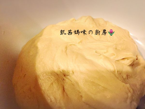 將所有材料放入大盆中，仔細攪拌均勻、揉至三光；