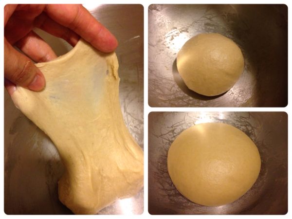 高筋麵粉+細砂糖+鹽+酵母（不可和鹽重疊放在一起）+肉桂粉+全蛋液+牛奶，先揉成略有筋性的麵團，再加入奶油，揉成有薄膜的麵團，蓋上保鮮膜至溫暖處靜置1小時，發酵至原來的2倍大即可（發酵時間依天氣溫度有所不同） 

以上可以麵包機或攪拌機代勞。