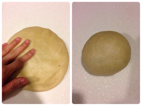 發酵後用手排出空氣，再整型成圓，靜置15分鐘