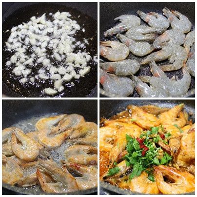 加2大匙的油爆香蒜末，把炸至金黃色的蒜酥撈起備用