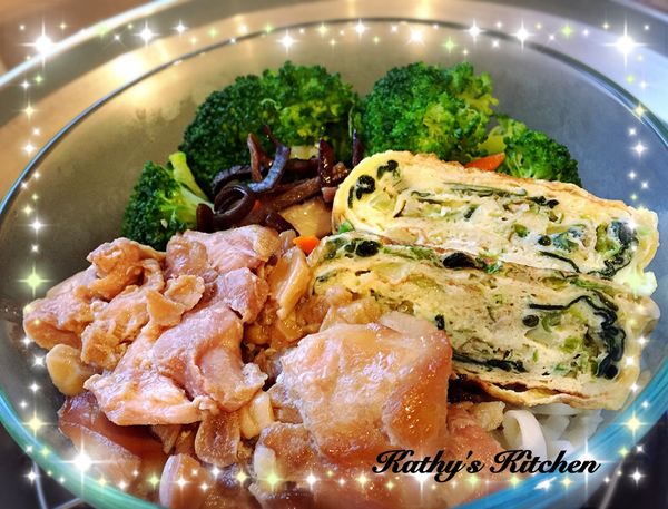 美味可口的便當（蔥花海帶芽玉子燒）❤️