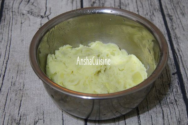 蒸熟後壓成泥(可保留一些塊狀增加口感)