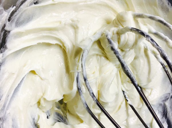 打勻成有紋路狀備用