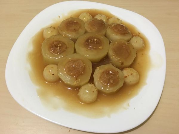 最後把芡汁淋上面