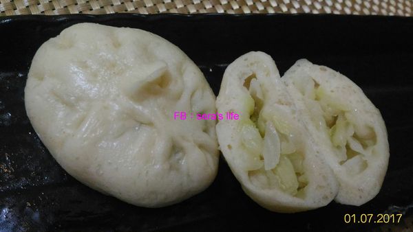 冷水起蒸，中火蒸15分鐘
也可作煎包