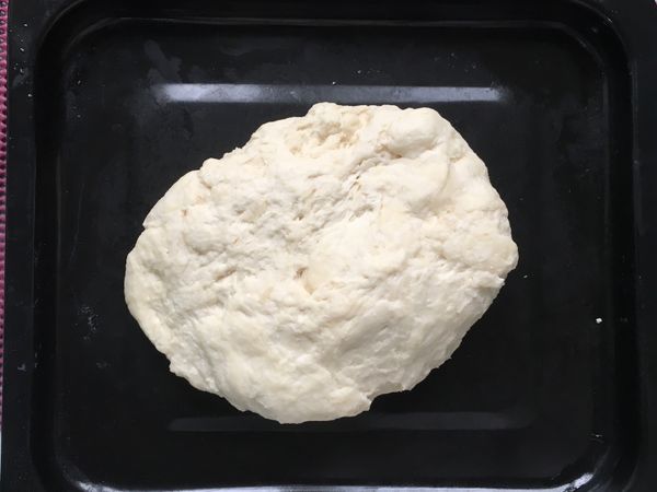 將第一區食材全部加入，開始用萬能的雙手打、揉、壓至柔軟。