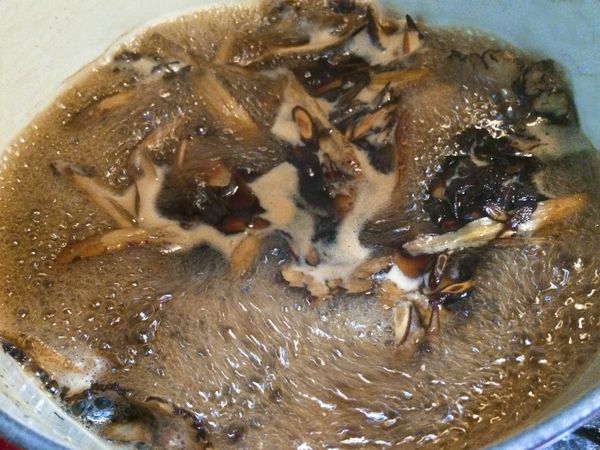 準備一帖四物中藥包，請去中藥行買，現在專業的中藥行都會有調配好的配方！
那可以詢問老闆妳所買的那一帖需對多少的水量。
我買的這個中藥包，先用700cc水煮中藥材，煮30分鐘