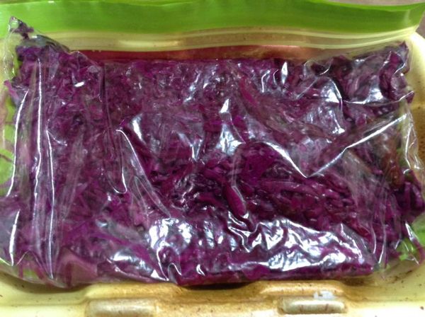 6：3-5日之後看看袋子裡是否有起泡，若是有起泡，打開試吃看看，若是有像優格、優酪乳或是養樂多的滋味就是完成了。若是沒有，就持續讓它發酵。