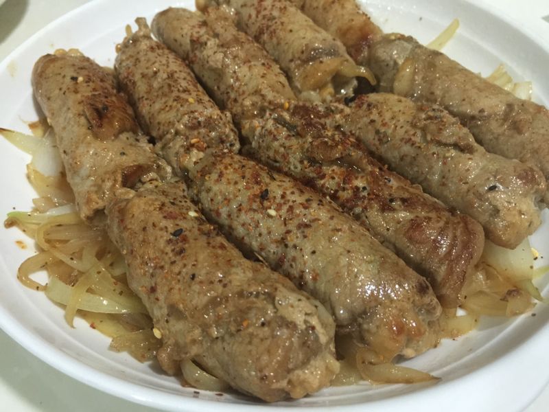 肉片金針菇卷