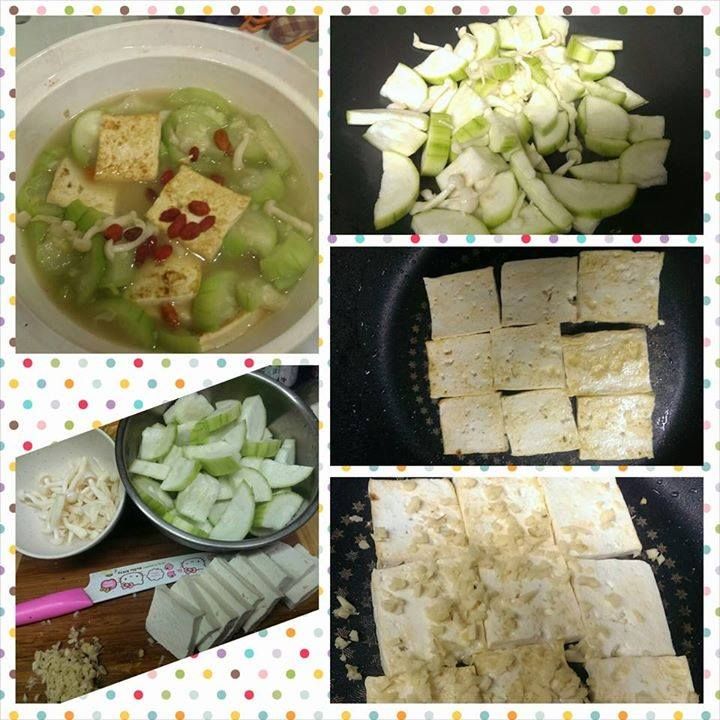 薑燒絲瓜豆腐