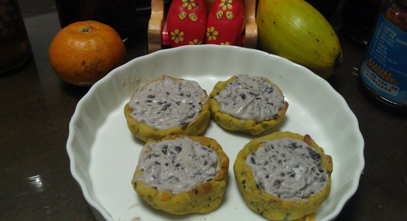 [氣炸鍋料理]紅豆鮮奶泥塔