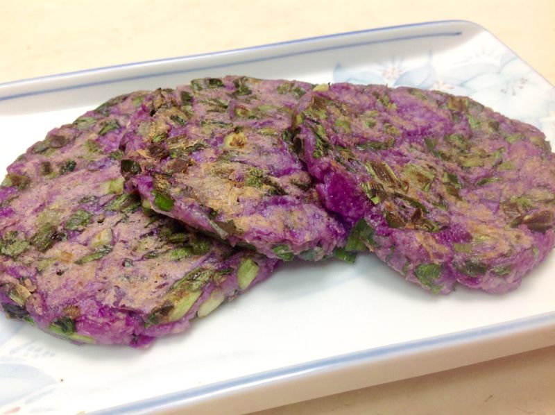 韮菜紫山藥煎餅