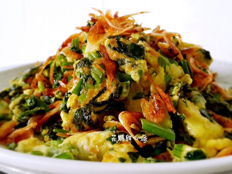 櫻花蝦波菜炒蛋