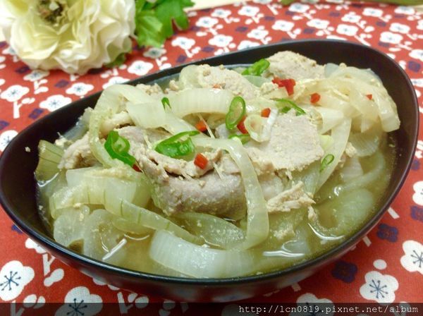 黃芥茉洋蔥炒肉片