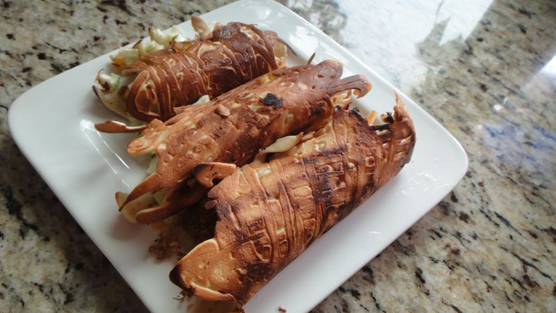 奶油魚鬆芹菜玉米粒可麗餅!!!