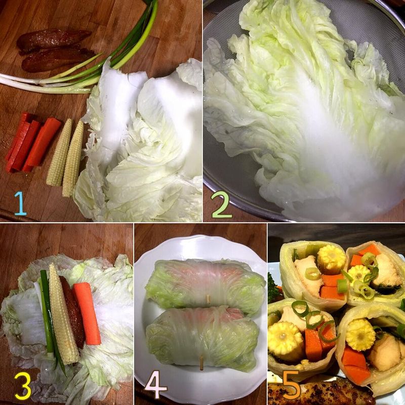 青蔥白菜捲