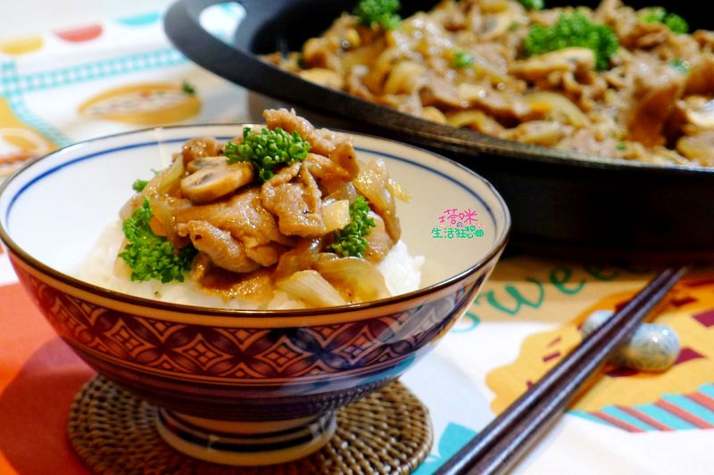 黑胡椒蘑菇豬肉蓋飯【深夜食堂X鮮食家】