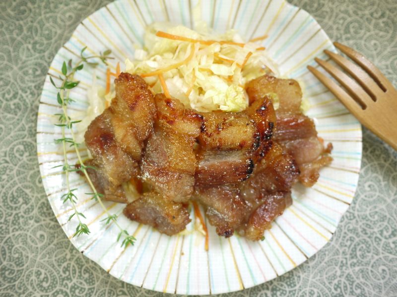 塩麴豬肉片沙拉