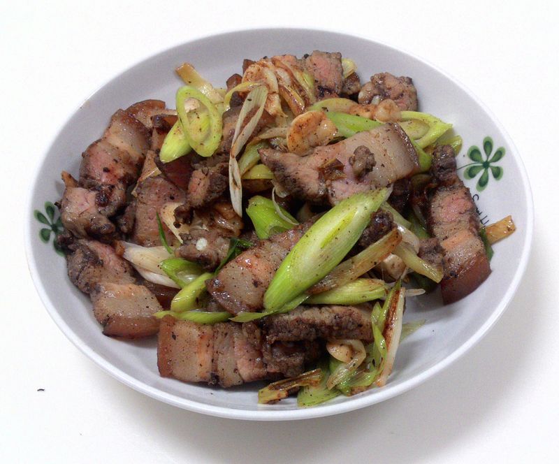 蒜炒鹹豬肉