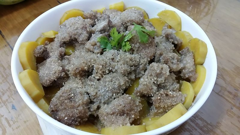 地瓜粉蒸肉♡