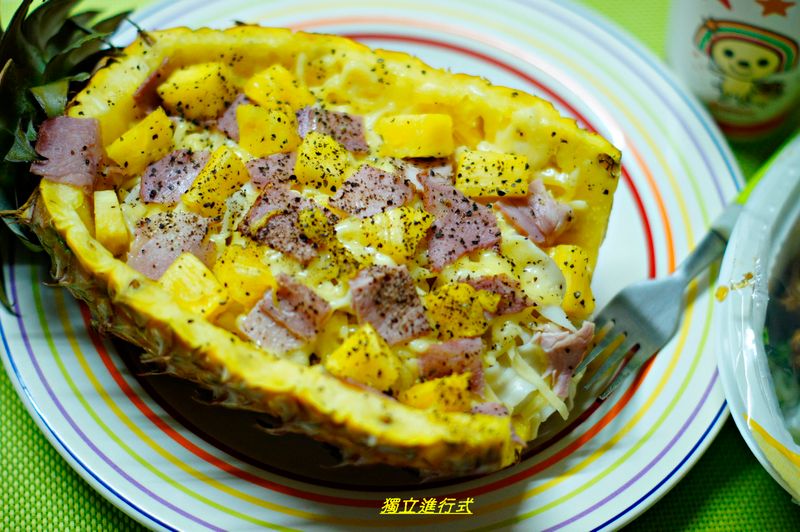 夏威夷焗烤鳳梨奶香麵~小七古早味大變身
