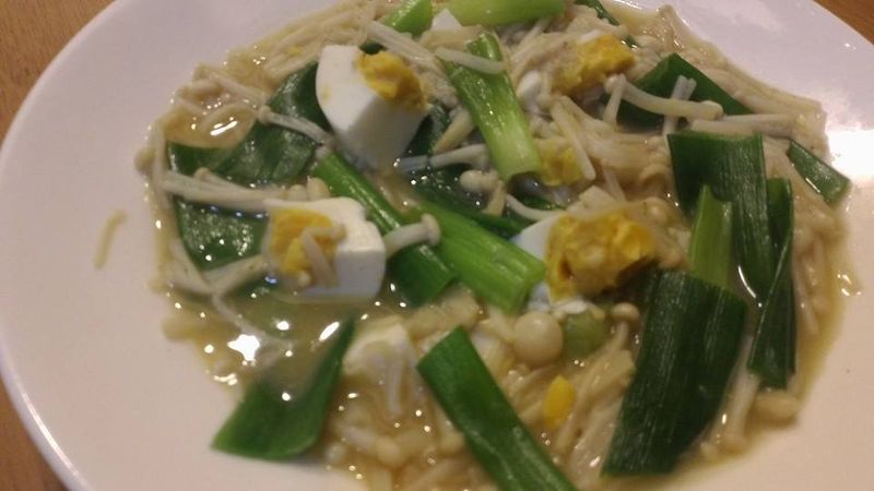 鹹蛋炒金針菇