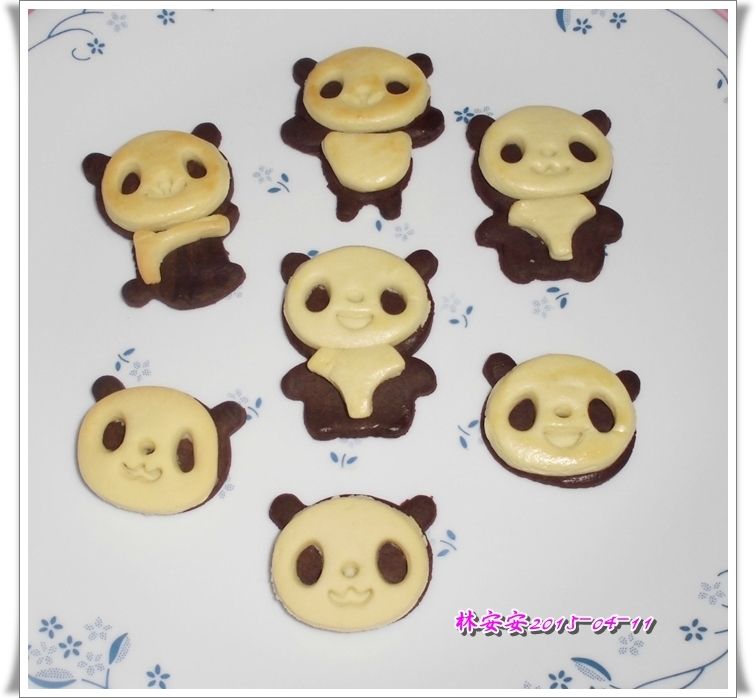 可愛的熊貓餅乾(原味+巧克力) 貓熊餅乾