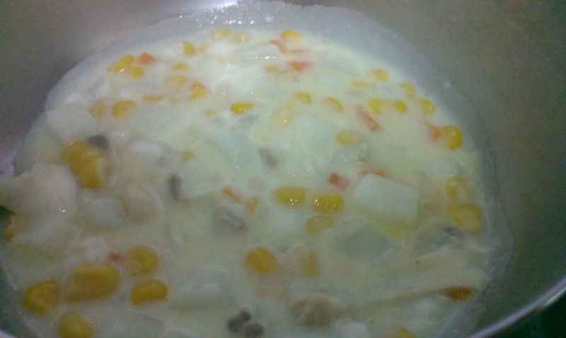 電鍋料理-玉米馬鈴薯濃湯