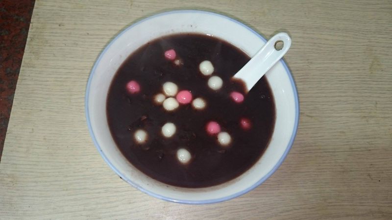 紫米紅豆湯圓