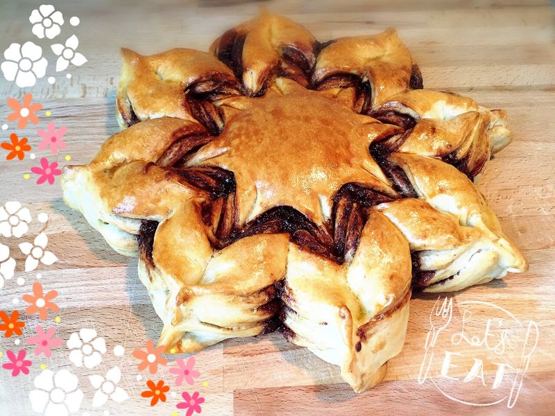 Nutella巧克力雪花星星麵包
