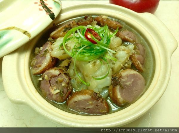鴨肉捲梅干菜苦瓜