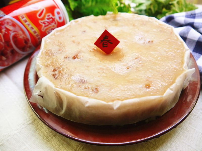 三材料攪一攪完成~八寶年糕「泰山八寶粥」