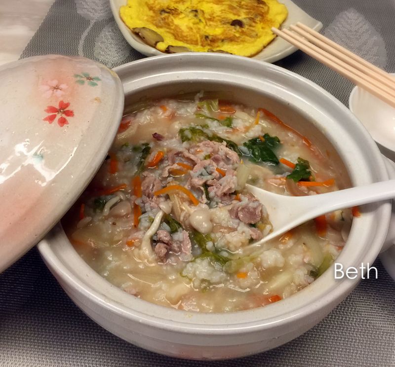 酸菜肉絲粥 - 早餐