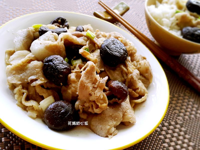 香菇燒五花(10分鐘無油料理)