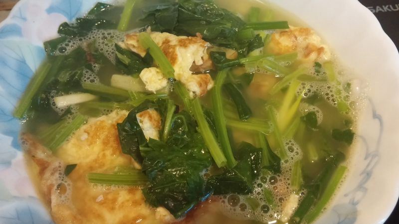 波菜黃金煎蛋湯