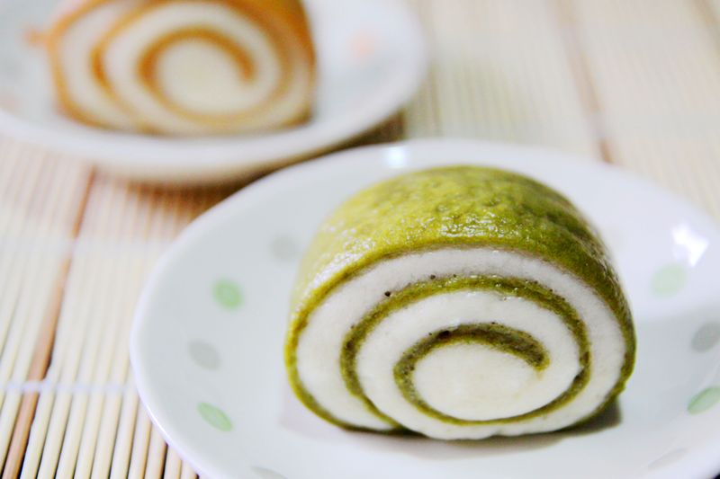 奶茶雙色饅頭