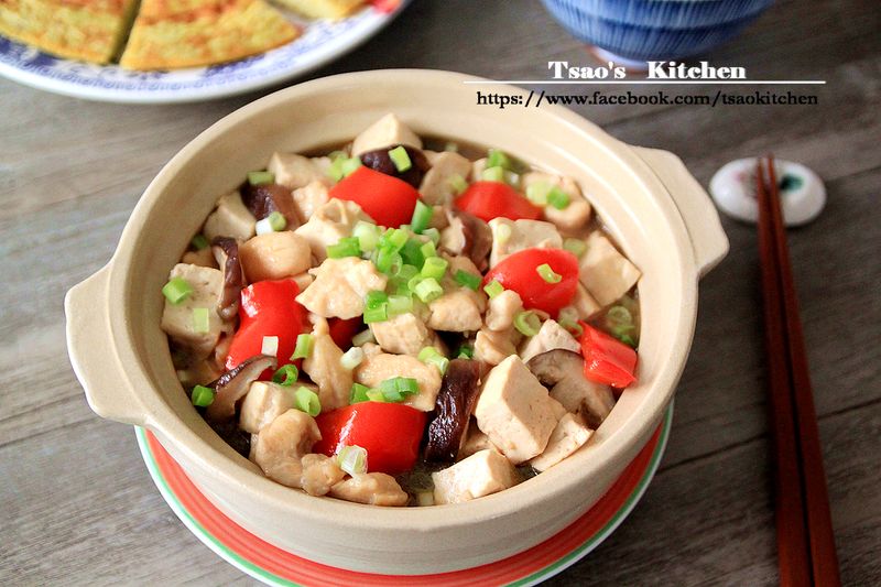 豆腐燒雞丁