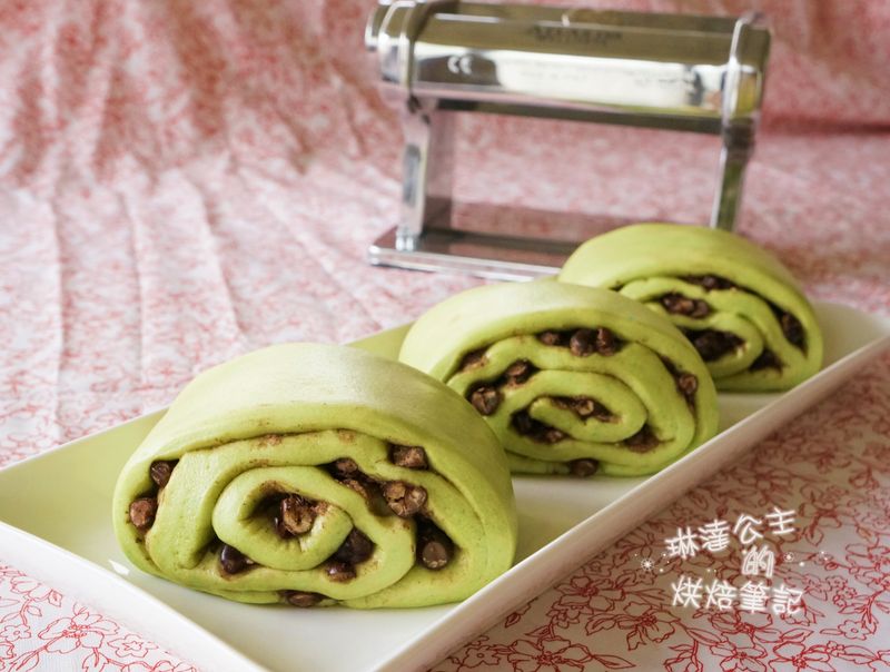 抹茶紅豆饅頭(壓麵機版本)