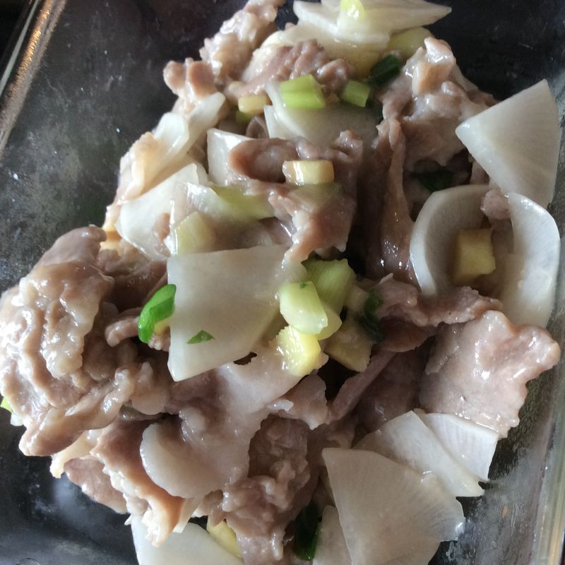 蘿蔔炒豬肉片