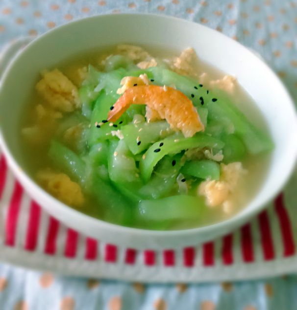芡汁海味絲瓜滑蛋
