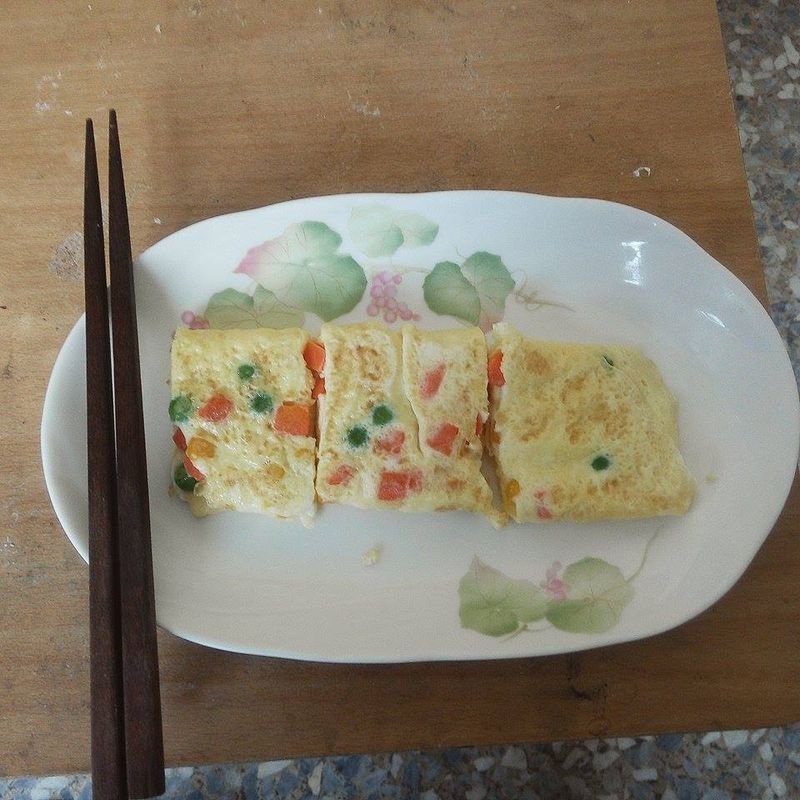 三色煎蛋捲
