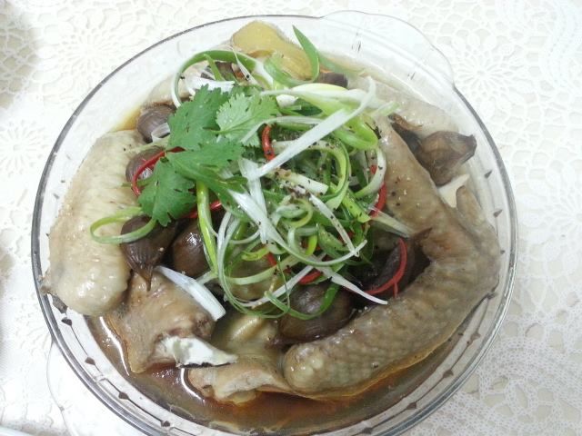 糖蒜蒸雞