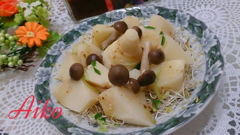 涼拌野菇竹筍