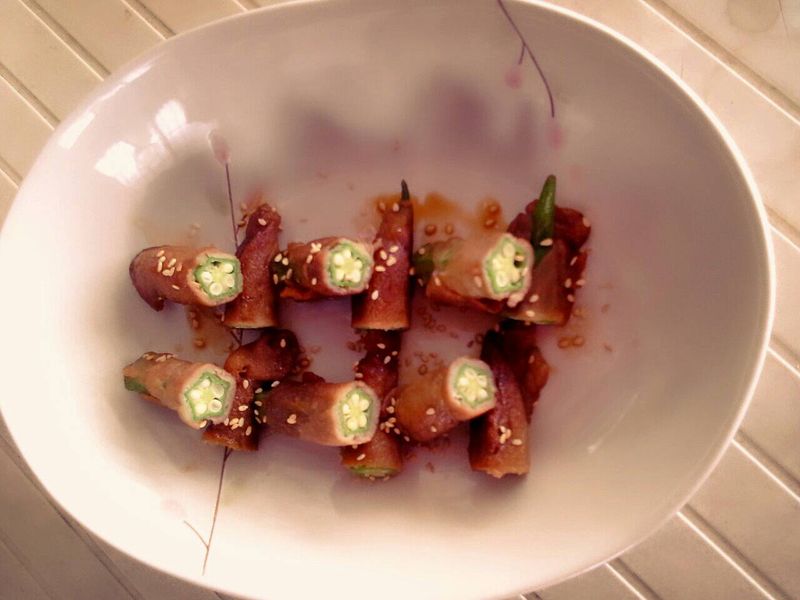 照燒秋葵肉捲