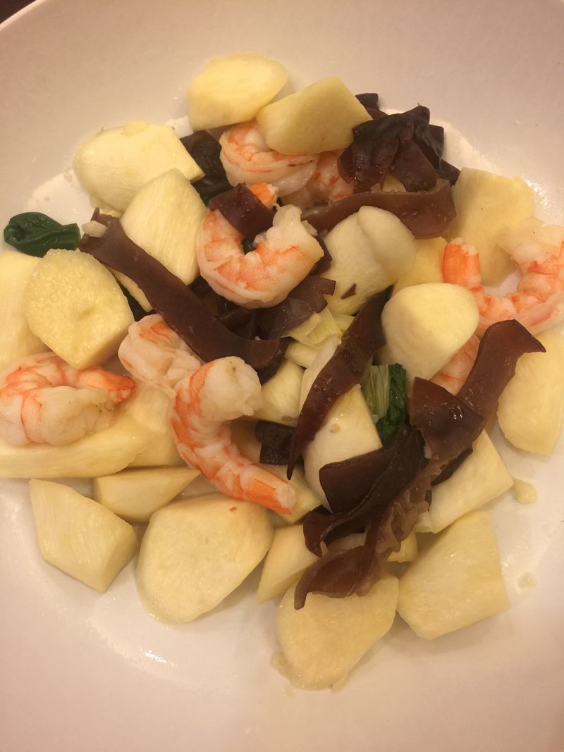 炒蝦仁皎白筍