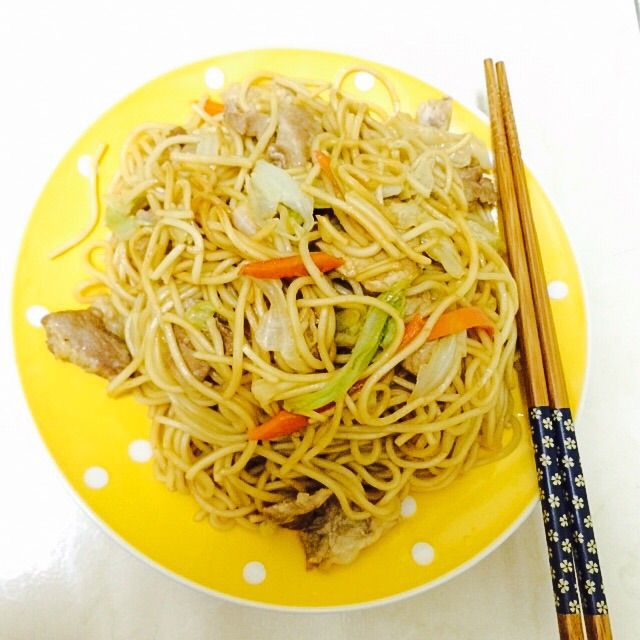 ♪~日式炒麵 焼きそば(自製醬料)