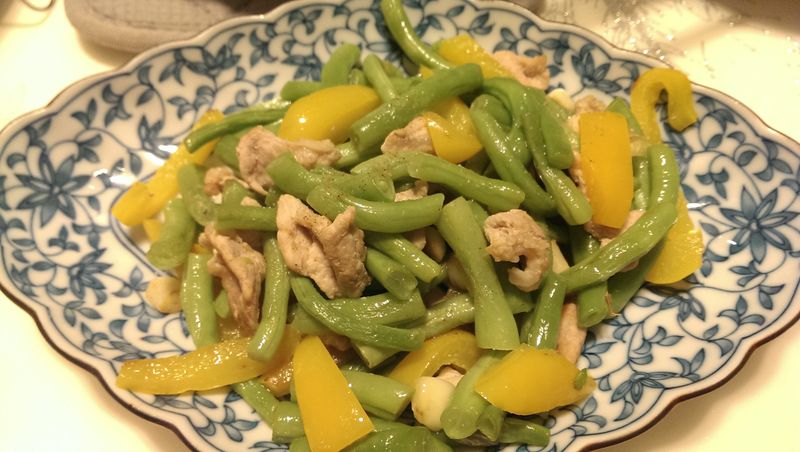 奶油炒四季豆