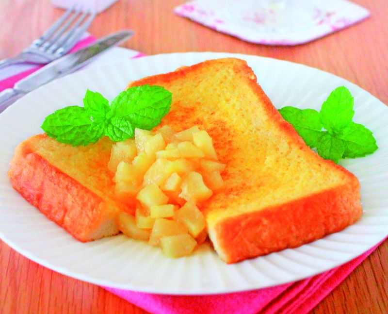 東販小食堂:簡單美味 蘋果肉法國奶油吐司