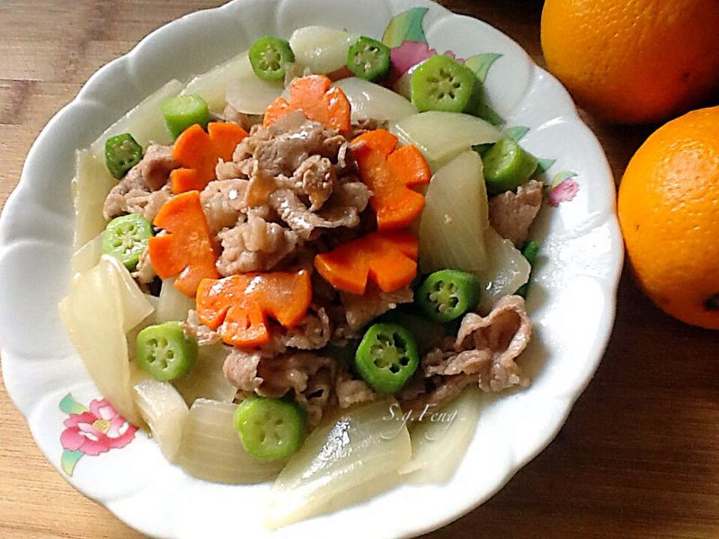 牛肉炒秋葵